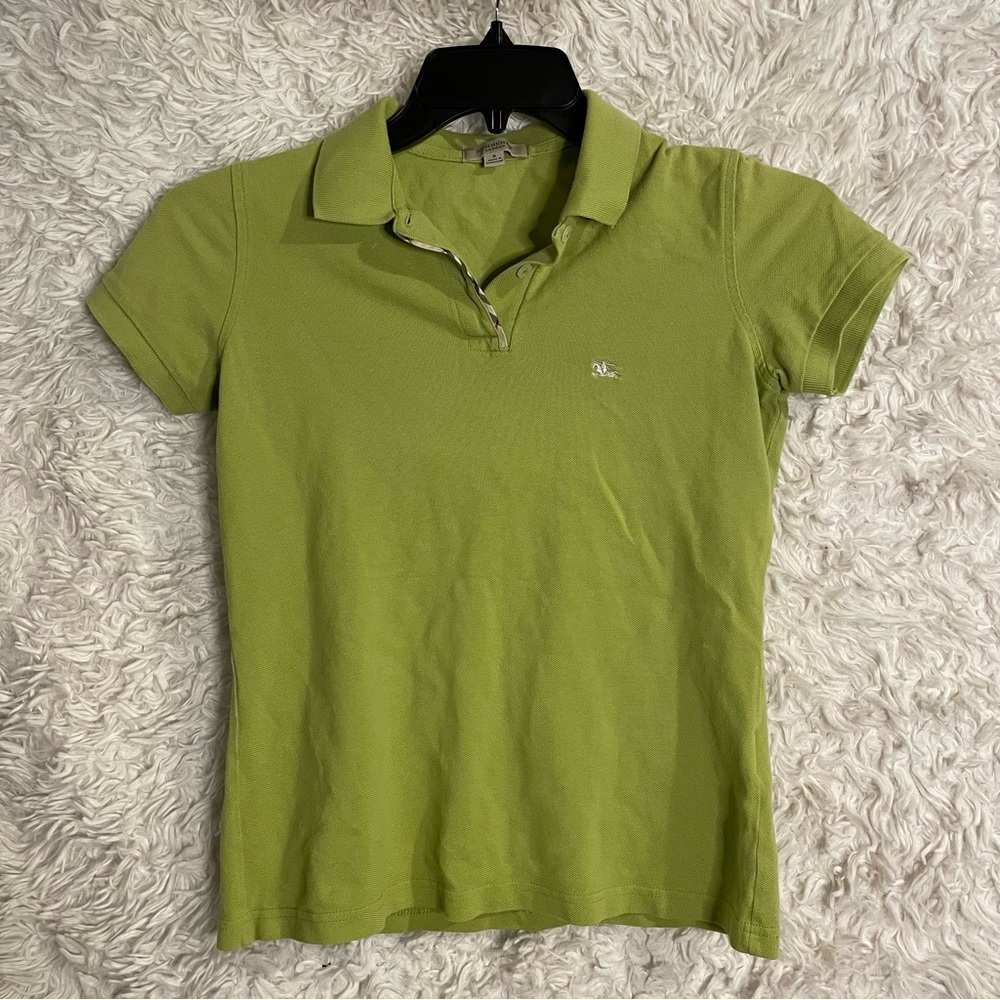 Burberry London green collared shirt